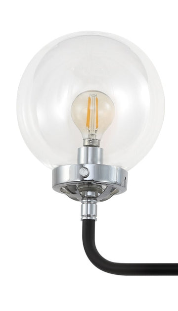 Caleb Brass Vanity Wall Sconce Clear
